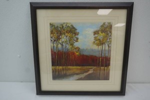 In the Horizon by artist Asia Jensen framed and matted 19 x 19