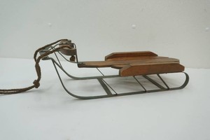 decorative toboggan wood and metal 20 long
