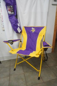 deluxe tail gate chair Vikings theme and logo with carry bag