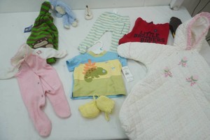 baby clothes including boys and girls sleepers, tops and bottoms all new with tags