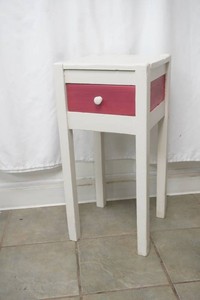 vintage square table with 1 drawer 13 x 13 x 28