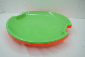 3 NEW snow saucers green and orange