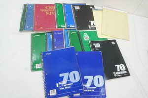 large group of notebooks