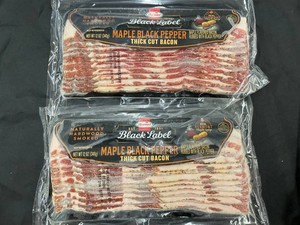 H - Hormel Black Label Maple Black Pepper Thick Cut Bacon (Lot of 2)