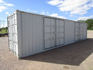40 Single Trip High Cube Multi Door Shipping Container Light Grey Color