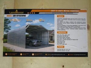 LandHonor 20x20x12 Carport wSides