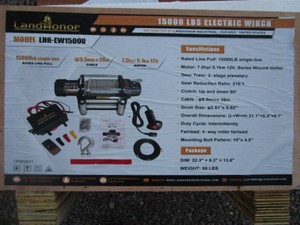 LandHonor 12v 15,000lb Winch