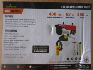 LandHonor 400lb Electric Hoist
