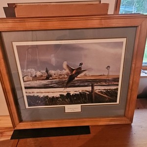 Pheasants Forever framed print, Old Farmstead Pheasants
