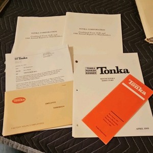 Tonka corporation 1990 annual report to shareholder qty 2 employee handbook for factory hourly employees and minnetonka directory
