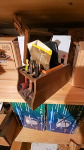 Vintage Wooden Smoking Tobacco 6 Pipe Rack Stand Holder Box Humidor