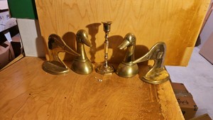 Brass book ends
