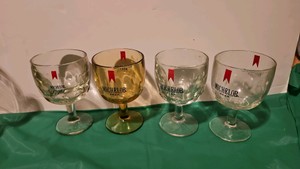 4  Michelob beer thumbprint gobles