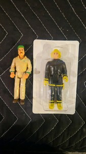 1979 Tonka Scotts Fertilizer Truck Driver 3.5-inch action figure, and tonka fireman still sealed