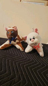 VINTAGE 1985 TONKA Pound Purries Brown Kitty Cat 13 Plush Pink Ears and white 13 Pound Purries Kitty Cat