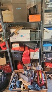 rack and contents plus 2 boxes