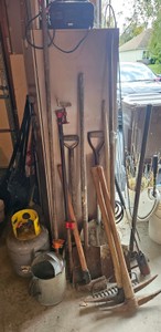 hand tool lot with bar clamps