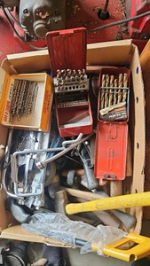 hand tools  (hammers, hand saws drill bits)