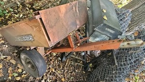 Small Menards lawn dump trailer