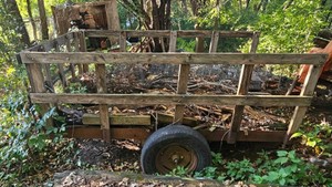 Homemade lawn trailer with side rails, not registered 105 x 63