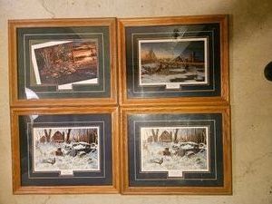 4 Jim Hansel Prints Framed