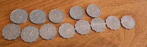 Hong Kong 5 and 2 dollar coins