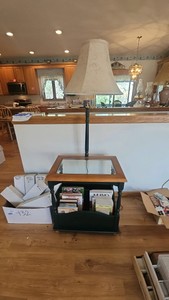 Side table with lamp