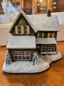 Hidden Point Retreat illuminated village figurine from the Terry Redlins Winter Memories Village collection by Hawthorne Village