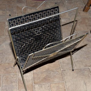Vintage Metal Magazine Rack