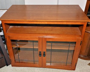 Mission-Style Oak Media Cabinet