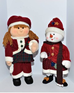 Large Standing Christmas Figurines - Set of 2