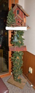 Lighted Birdhouse Welcome Sign - 66.5 Tall