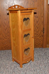 Small Wooden Decorative Storage Cabinet - 27.5 Tall