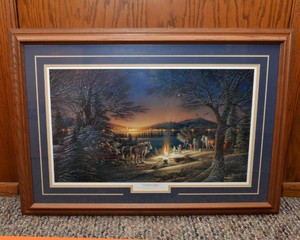 Terry Redlin Heartland Lights Framed & Double Matted - 33 x 23