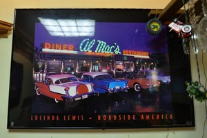 Lucinda Lewis Al Macs Diner Roadside America Lighted Artwork - 36 x 24
