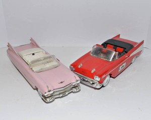 Vintage Jim Beam Ceramic Car Decanters - Cadillac and Chevrolet