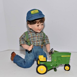 Danbury Mint John Deere Charlie Porcelain Doll - with Box