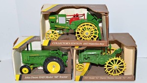 ERTL John Deere Tractor Models - Model G, Model R Waterloo Boy, and Model AR