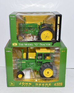 ERTL John Deere Precision Key & Plow City Tractor Models  Set of 2
