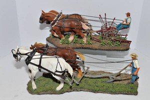 Danbury Mint Farm Figurines  Turning the Soil & Tending the Crops