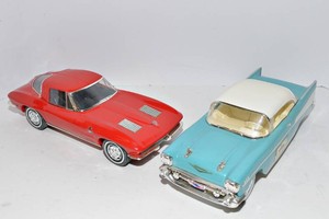 Jim Beam Ceramic Car Decanters - Corvette & Bel Air
