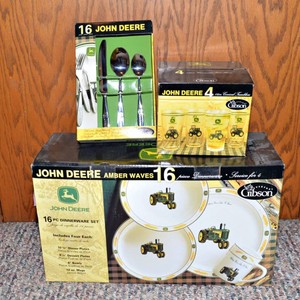 Gibson John Deere Dinnerware, Flatware & Tumblers  Boxed Sets