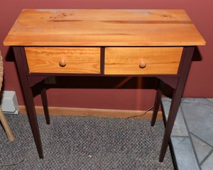 Small Wooden Side Table - 31.5 Tall