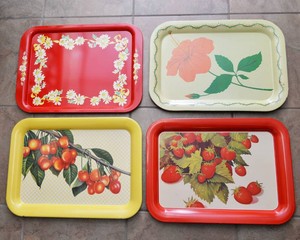 Vintage Serving Trays  Set of 4