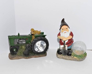 Solar Light Figurines  Set of 2