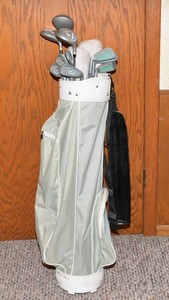 Vintage Dunlop Golf Clubs with Golf Bag