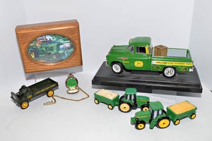 John Deere Collectibles  Models, Salt & Pepper Shakers, Pocket Watch & More