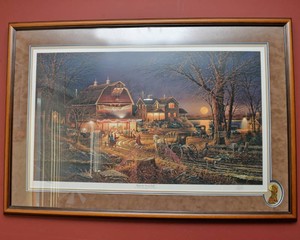 Terry Redlin Harvest Moon Ball - Signed & Numbered - 41.5 x 29