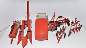 Vintage Tru-Scale & Other Red Tractor Accessory Models  Unboxed