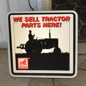 Vintage TISCO Tractor Parts Dealer Lighted Sign  Tested & Works